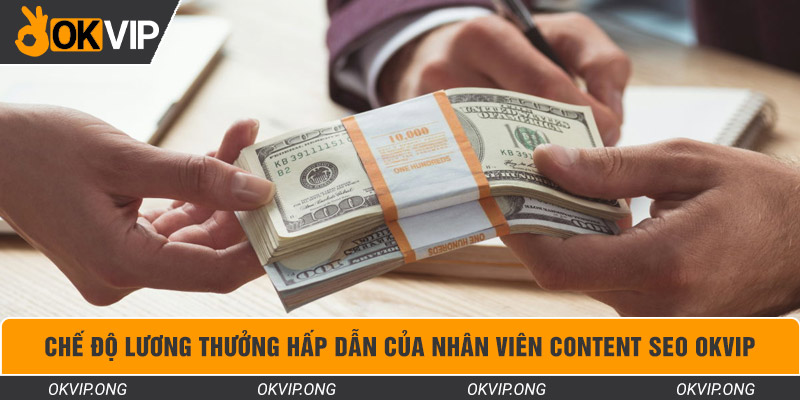 Chế độ lương thưởng hấp dẫn của nhân viên Content SEO OKVIP